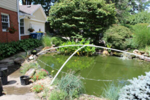 Before image of a pond rebuild completed by Eagleson Meadows