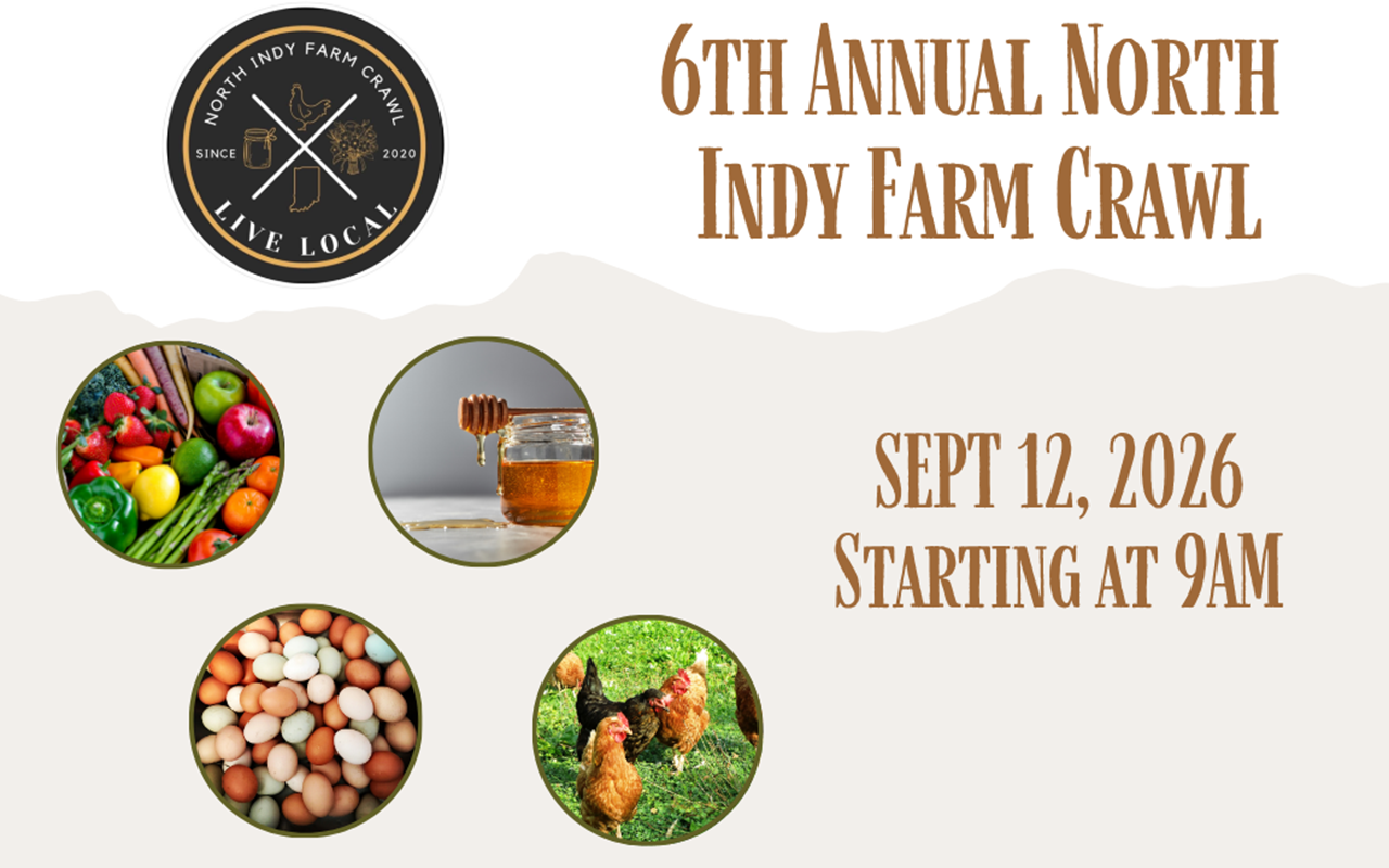 Image announcing the 6th annual n Indy Farm Crawl on September 12
